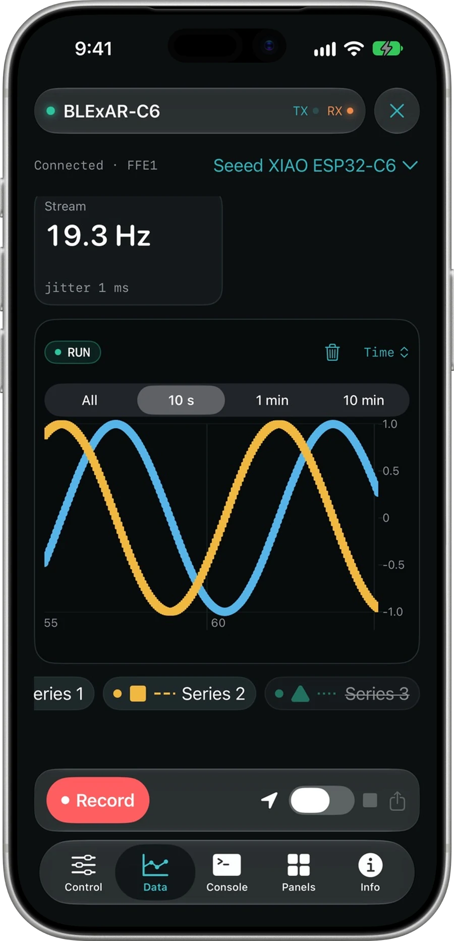 BLExAR — App Store screen in an iPhone mockup, 1 of 2