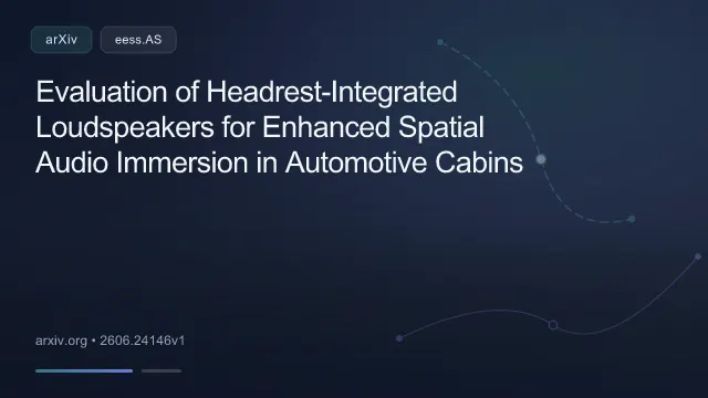 Evaluation of Headrest-Integrated Loudspeakers for Enhanced Spatial Audio Immersion in Automotive Cabins