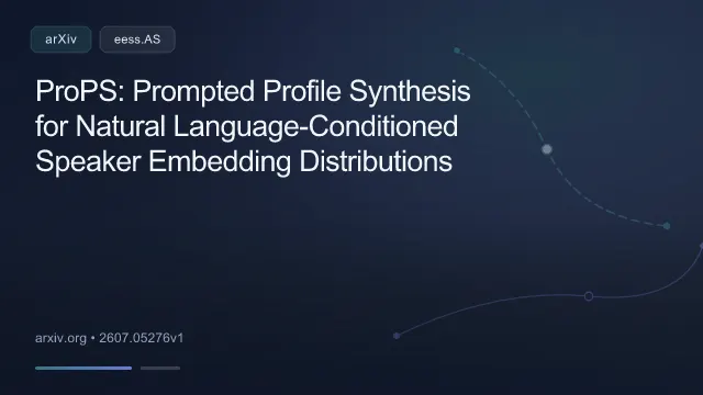 ProPS: Prompted Profile Synthesis for Natural Language-Conditioned Speaker Embedding Distributions