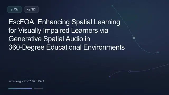 EscFOA: Enhancing Spatial Learning for Visually Impaired Learners via Generative Spatial Audio in 360-Degree Educational Environments