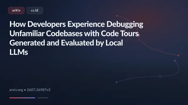 How Developers Experience Debugging Unfamiliar Codebases with Code Tours Generated and Evaluated by Local LLMs
