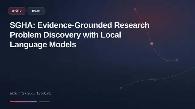 SGHA: Evidence-Grounded Research Problem Discovery with Local Language Models