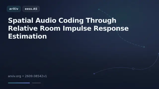 Spatial Audio Coding Through Relative Room Impulse Response Estimation