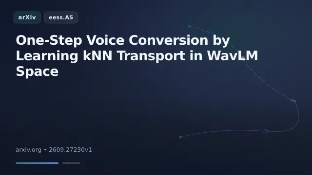 One-Step Voice Conversion by Learning kNN Transport in WavLM Space