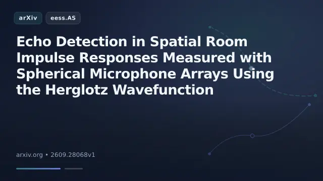 Echo Detection in Spatial Room Impulse Responses Measured with Spherical Microphone Arrays Using the Herglotz Wavefunction