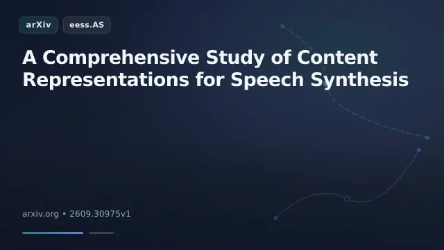 A Comprehensive Study of Content Representations for Speech Synthesis