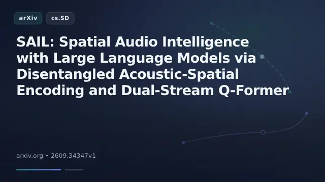 SAIL: Spatial Audio Intelligence with Large Language Models via Disentangled Acoustic-Spatial Encoding and Dual-Stream Q-Former