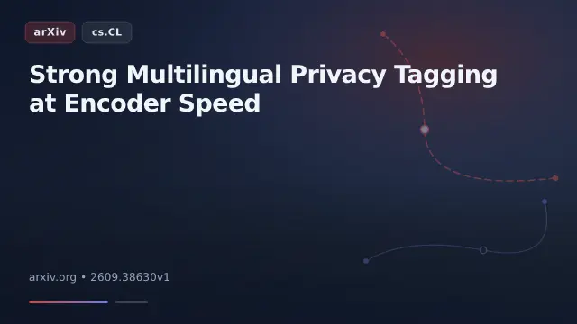 Strong Multilingual Privacy Tagging at Encoder Speed
