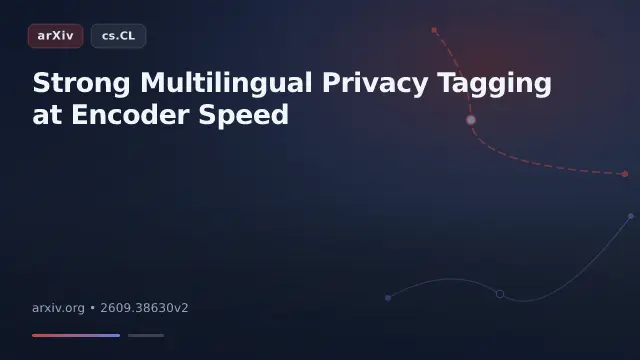 Strong Multilingual Privacy Tagging at Encoder Speed