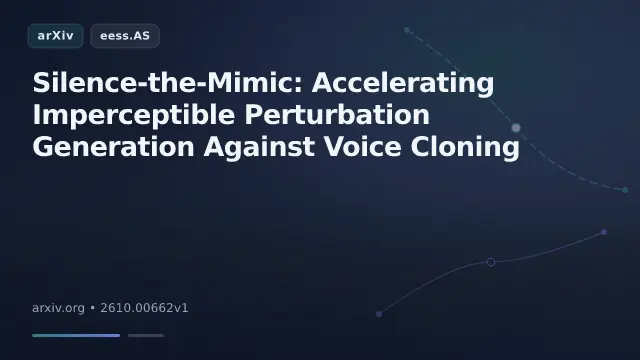 Silence-the-Mimic: Accelerating Imperceptible Perturbation Generation Against Voice Cloning