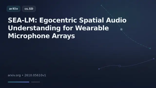 SEA-LM: Egocentric Spatial Audio Understanding for Wearable Microphone Arrays
