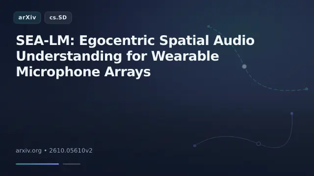 SEA-LM: Egocentric Spatial Audio Understanding for Wearable Microphone Arrays