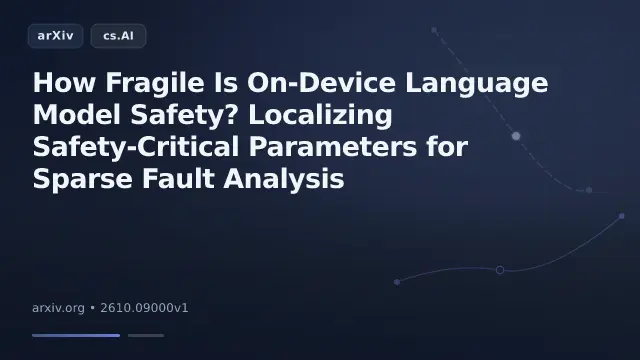 How Fragile Is On-Device Language Model Safety? Localizing Safety-Critical Parameters for Sparse Fault Analysis