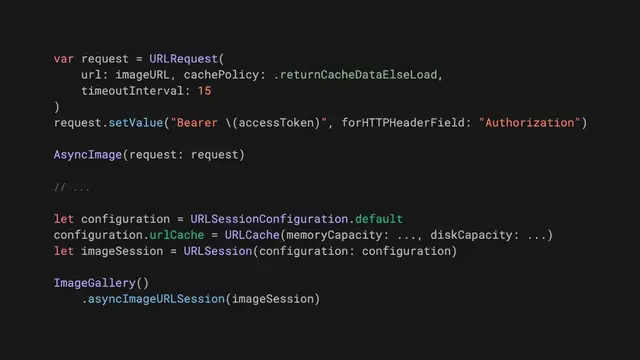 iOS 27 gives AsyncImage more control over remote image loading with URLRequest support for custom headers, cache policies, and timeouts, plus the ability to provide a custom URLSession across a SwiftUI view hierarchy: ni