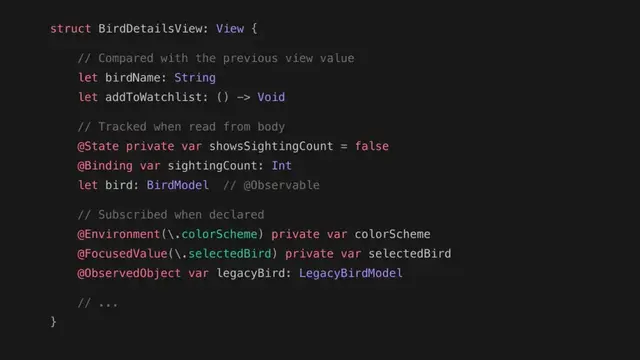 Only pass properties into a SwiftUI view that it needs to render content.

@natpanferova.bsky.social explains how inputs, @State, and @Observable drive view updates:

go.peterfriese.dev/swiftui-dat...