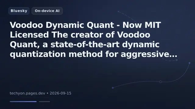 Voodoo Dynamic Quant - Now MIT Licensed

The creator of Voodoo Quant, a state-of-the-art dynamic quantization method for aggressive quantization levels on smaller Qwen3.5 GGUF models, has released the methodology under t