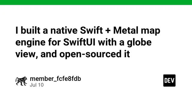I built a native Swift + Metal map engine for SwiftUI with a globe view, and open-sourced it