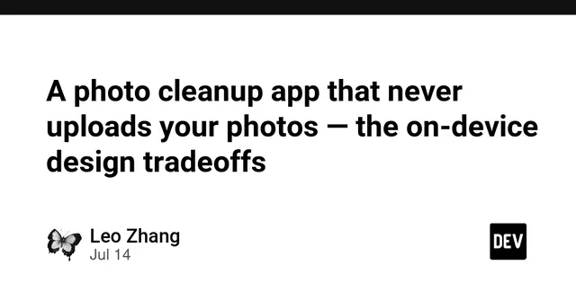 A photo cleanup app that never uploads your photos — the on-device design tradeoffs