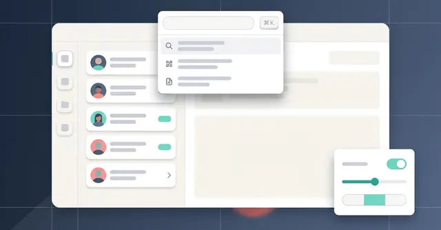 Part 2 — Search, palette, and settings