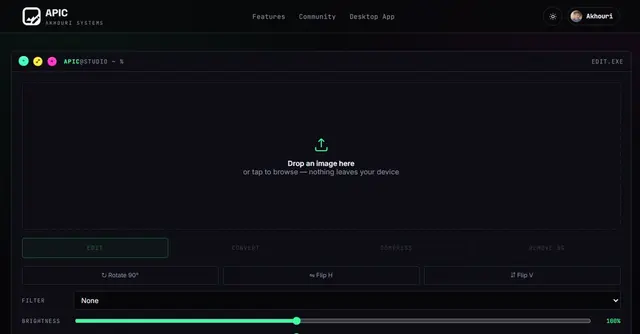 I built a full image editor that never uploads your photo — here's how the on-device AI parts actually work