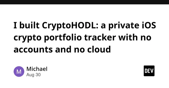 I built CryptoHODL: a private iOS crypto portfolio tracker with no accounts and no cloud