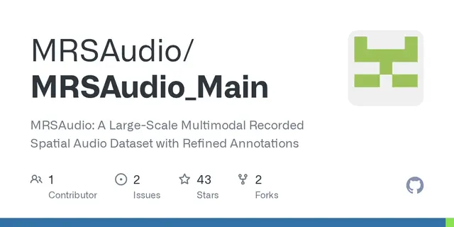 MRSAudio_Main – MRSAudio: A Large-Scale Multimodal Recorded Spatial Audio Dataset with Refined Annotations