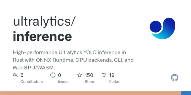inference – High-performance Ultralytics YOLO inference in Rust with ONNX Runtime, GPU backends, CLI, and WebGPU/WASM.