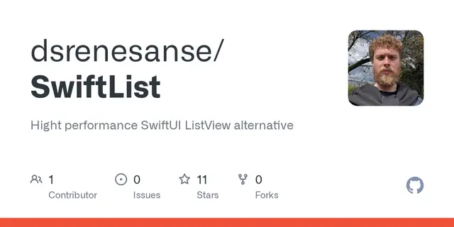 SwiftList – Hight performance SwiftUI ListView alternative