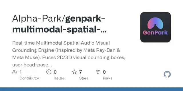 genpark-multimodal-spatial-audio-visual-grounding-skill – Real-time Multimodal Spatial Audio-Visual Grounding Engine (inspired by Meta Ray-Ban & Meta Muse). Fuses 2D/3D visual bo