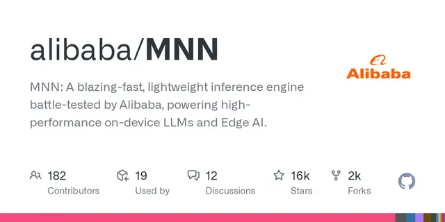 MNN – MNN: A blazing-fast, lightweight inference engine battle-tested by Alibaba, powering high-performance on-device LLMs and