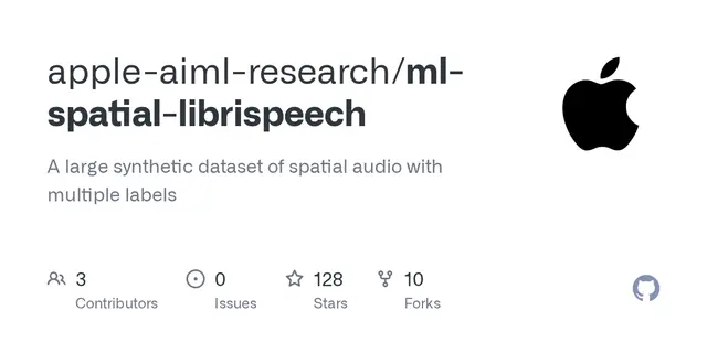 ml-spatial-librispeech – A large synthetic dataset of spatial audio with multiple labels
