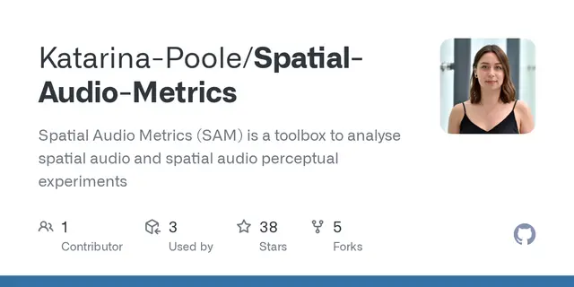 Spatial-Audio-Metrics – Spatial Audio Metrics (SAM) is a toolbox to analyse spatial audio and spatial audio perceptual experiments