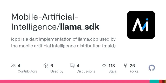 llama_sdk – lcpp is a dart implementation of llama.cpp used by the mobile artificial intelligence distribution (maid)