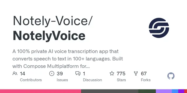 NotelyVoice – A 100% private AI voice transcription app that converts speech to text in 100+ languages. Built with Compose Multiplatfo