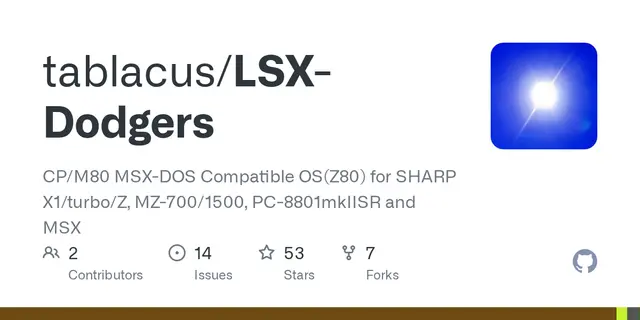 LSX-Dodgers — CP/M80 MSX-DOS Compatible OS(Z80) for SHARP X1/turbo/Z, MZ-700/1500, PC-8801mkIISR and MSX