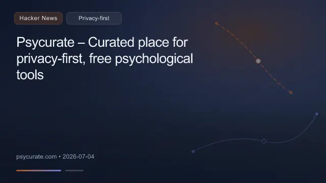 Psycurate – Curated place for privacy-first, free psychological tools