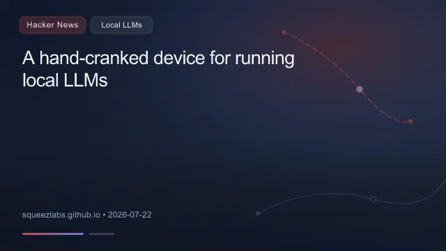 A hand-cranked device for running local LLMs