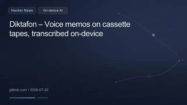 Diktafon – Voice memos on cassette tapes, transcribed on-device