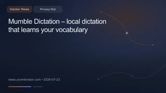 Mumble Dictation – local dictation that learns your vocabulary