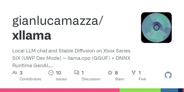 Xllama – Local LLM Chat and Stable Diffusion on an Xbox Series S