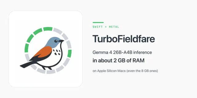 Open-source engine running Gemma 4 26B in 2 GB RAM on any M-series Mac