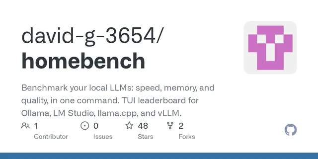 Homebench – Benchmark local LLMs for speed, memory, and quality