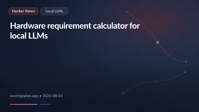 Hardware requirement calculator for local LLMs