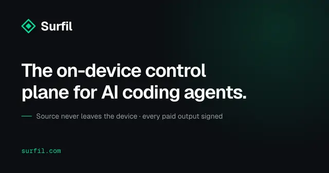 Surfil On-device control plane for AI coding agents