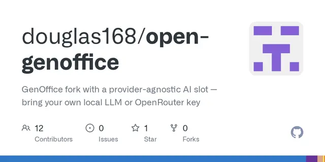 GenOffice fork that works with any local LLM instead of a cloud account