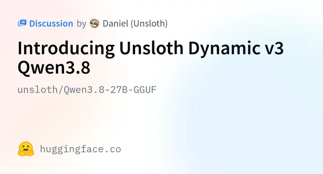 Unsloth releases Dynamic v3 quantizations of Qwen3.8-27B
