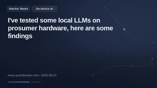 I've tested some local LLMs on prosumer hardware, here are some findings
