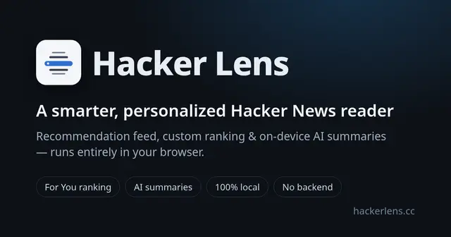 Hacker Lens – in-browser reader for HN and GitHub, with on-device AI