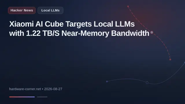 Xiaomi AI Cube Targets Local LLMs with 1.22 TB/S Near-Memory Bandwidth