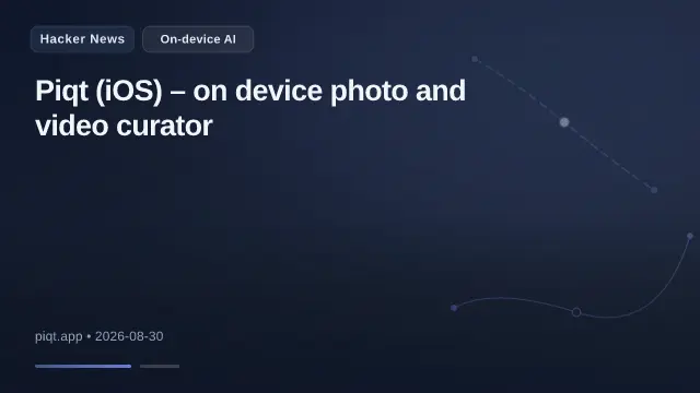 Piqt (iOS) – on device photo and video curator
